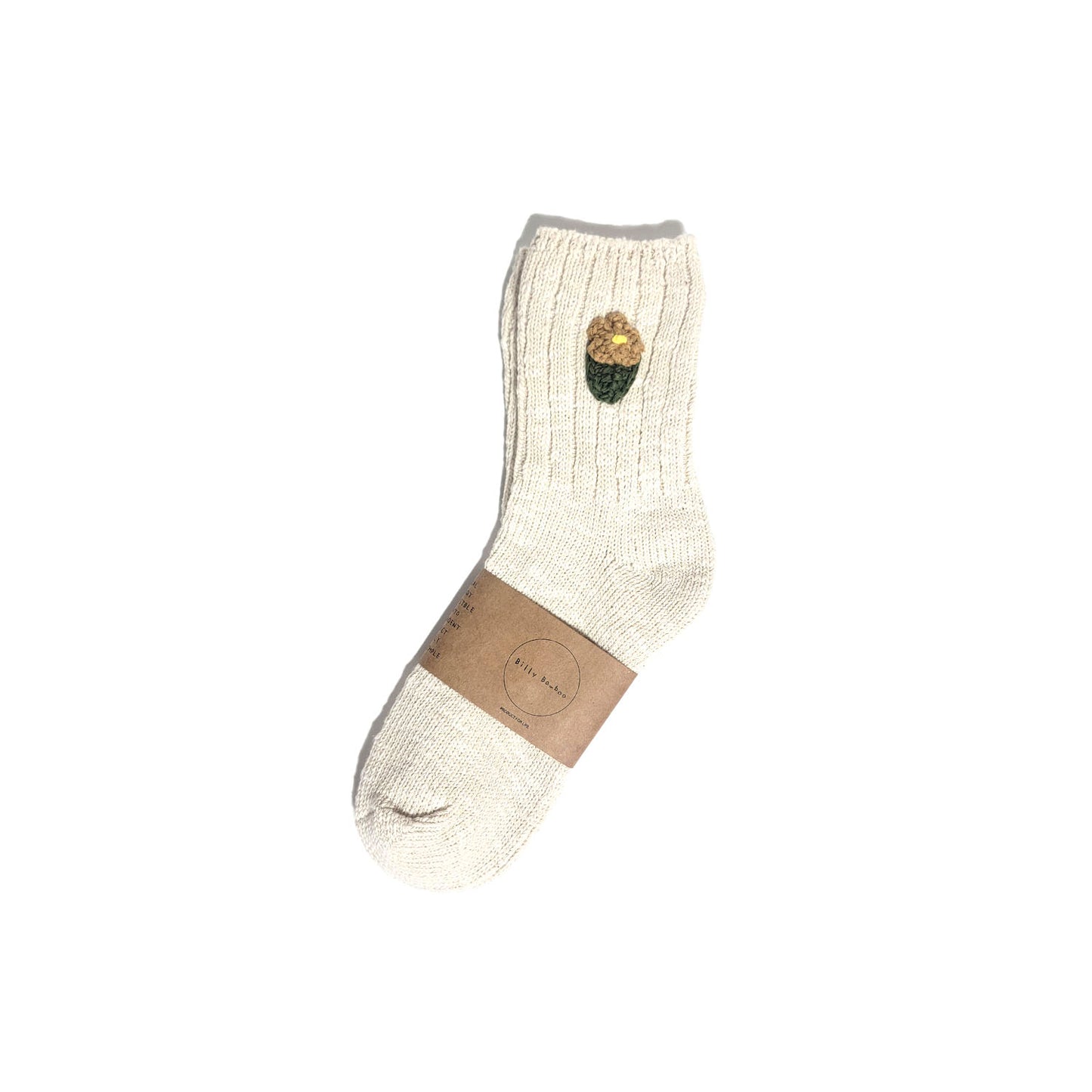 Crochet Flower Cotton Socks - Cookie